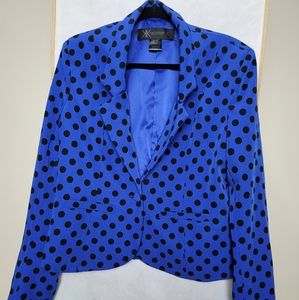 Kardashian polka-dot black blue cute blazer size L